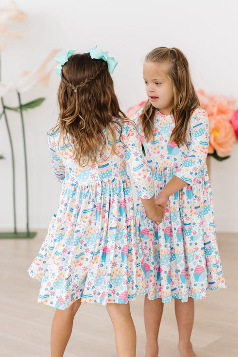 egg-cellent-3-4-sleeve-pocket-twirl-dress Mila & Rose at Sophia's Style--4T--5